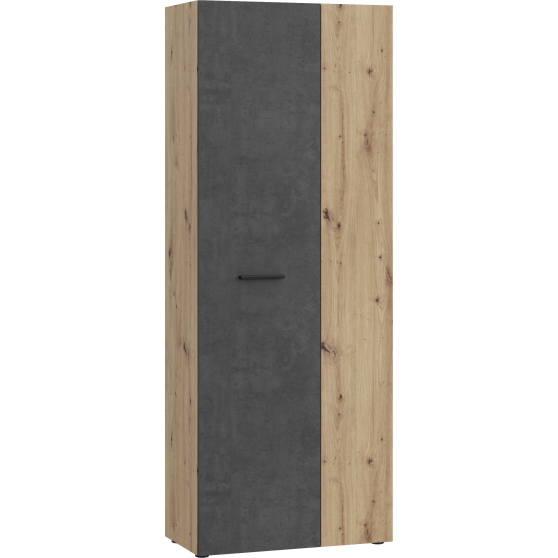 Szafa gospodarcza 70 cm MS264-C752 Dąb Artisan / Beton Ciemnoszary NET306 Podstawowe