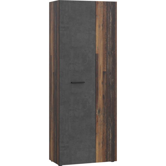 Szafa gospodarcza 70 cm MS264-C754 Old-Wood Vintage / Beton Ciemnoszary NET306 Podstawowe