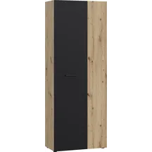 Szafa gospodarcza 70 cm MS264-M712 Dąb Artisan / Czarny NET306 Podstawowe
