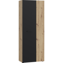 Szafa gospodarcza 70 cm MS264-M712 Dąb Artisan / Czarny NET306 Podstawowe