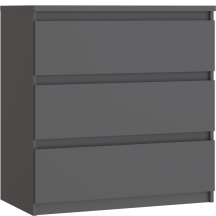 Komoda 3 szuflady CHLK23-U27S Uni Wolfram Szary CHELSEA Podstawowe