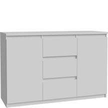 Komoda 120 cm z szufladami i drzwiami CHLK231-U42 Biały Mat CHELSEA Podstawowe