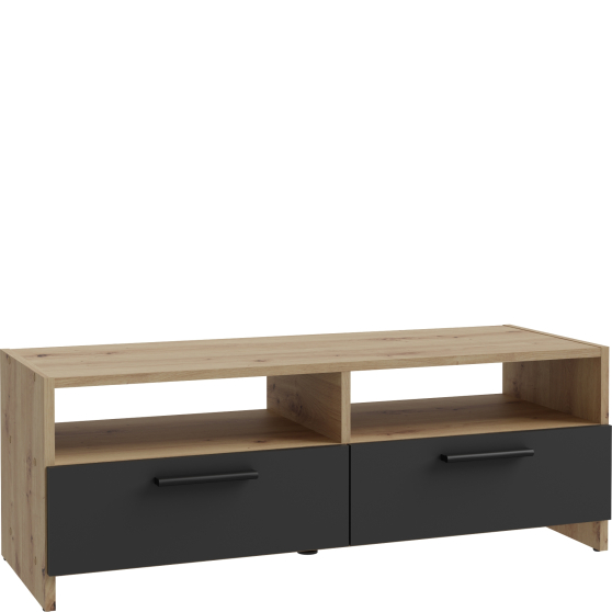 Szafka RTV 100 cm FINBNT12-M709 Beton Jasny / Biały NET106 Podstawowe