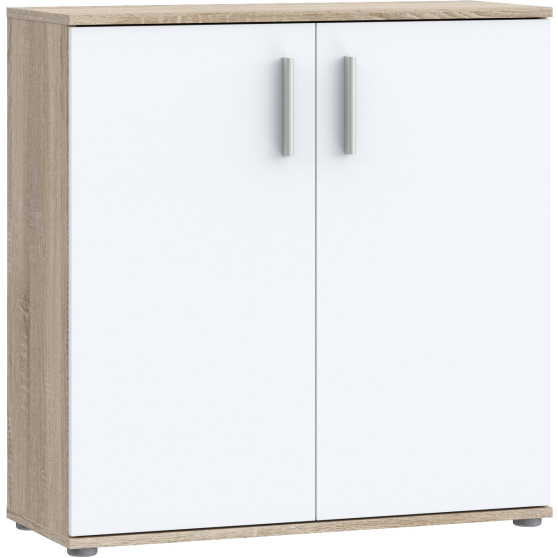 Komoda 2 drzwi 80 cm IKLK222-Q36F Dąb Sonoma / Biały Uni NET106 Podstawowe