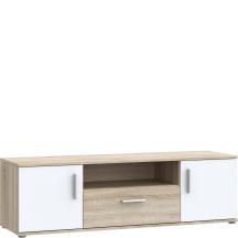 Szafka RTV 140 cm z szufladą IKLT031-Q45F Dąb Sonoma / Biały Uni NET106 Podstawowe