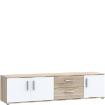Szafka RTV Lewa z szufladami 180 cm IKLT041L-Q45F Dąb Sonoma / Biały Uni NET106 Podstawowe