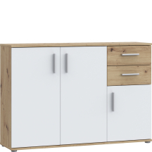 Komoda 120 cm IKLK232-C830 Dąb Artisan / Biały NET106 Podstawowe