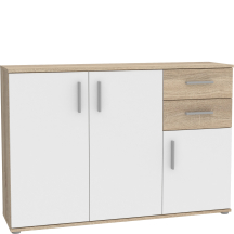 Komoda 120 cm IKLK232-Q45F Dąb Sonoma / Biały Uni NET106 Podstawowe