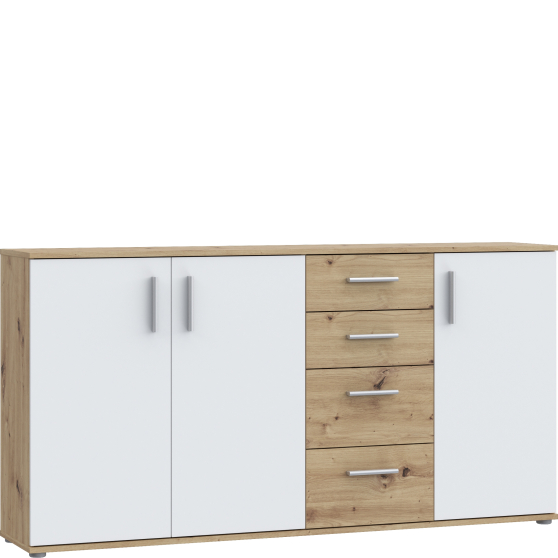 Komoda 160 cm IKLK241-C830 Dąb Artisan / Biały NET106 Podstawowe