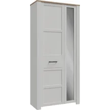 Szafa Lewa 90 cm z lustrem BHLS923-M482 Dąb Riviera / Modrzew Jasny Sibiu CHISBURY Podstawowe
