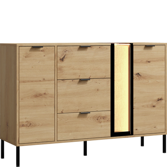 Komoda 130 cm z oświetleniem EV12 Artisan EVOLUTION Podstawowe