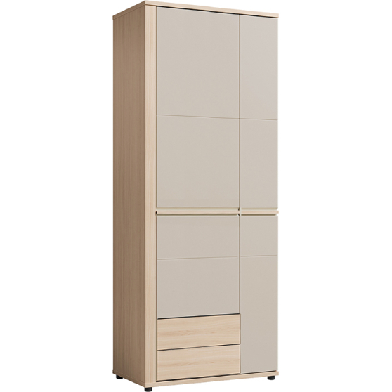 Szafa dwudrzwiowa z szufladami 80 cm OS1 Riva / Cashmere OSLO Podstawowe