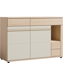 Komoda 130 cm z szufladami i drzwiami OS12 Riva / Cashmere OSLO Podstawowe
