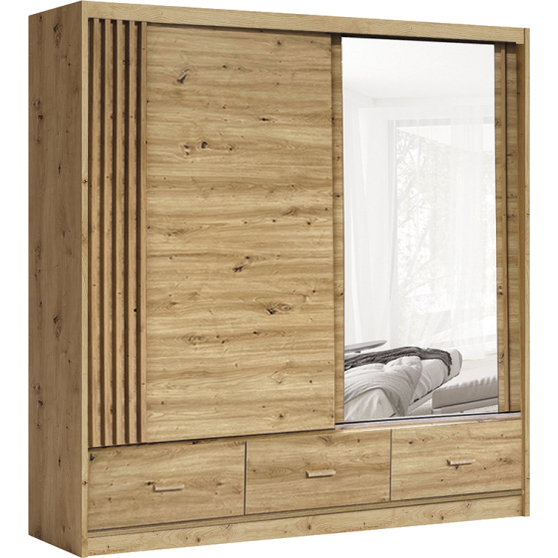 Szafa przesuwna dwudrzwiowa 200 cm z lustrem CANADA CA-1 Artisan CANADA Podstawowe