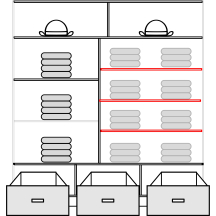 Dodatkowe półki do szafy CANADA 200 cm 3 szt. Artisan Szkic