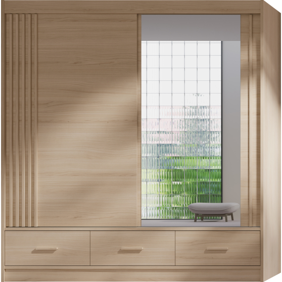 Szafa przesuwna dwudrzwiowa 200 cm z lustrem CANADA CA-11 Riva CANADA Podstawowe