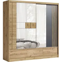 Szafa przesuwna dwudrzwiowa 200 cm z lustrem CANADA CA-2 Artisan CANADA Podstawowe