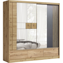 Szafa przesuwna dwudrzwiowa 200 cm z lustrem CANADA CA-2 Artisan CANADA Podstawowe