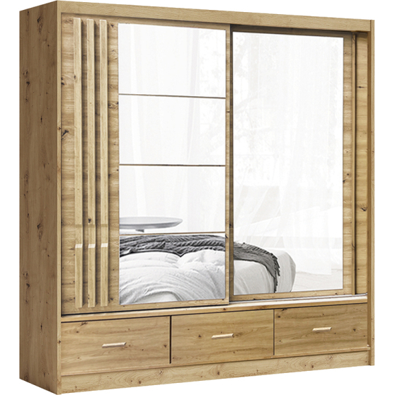 Szafa przesuwna dwudrzwiowa 200 cm z lustrem CANADA CA-3 Artisan CANADA Podstawowe