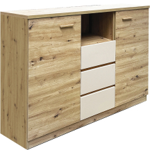 Komoda z szufladami i drzwiami 130 cm CX3 Artisan / Cashmere CANADA Podstawowe
