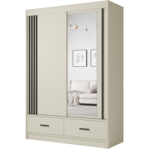 Szafa przesuwna dwudrzwiowa 150 cm z lustrem CANADA CA-34 Caschmere uchwyty Czarne CANADA Podstawowe