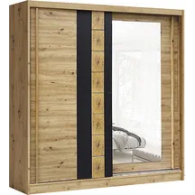 Szafa przesuwna AVANTGARDE 2-drzwiowa z lustrem 200 cm AV-1 Artisan / Grafit / Timber Podstawowe