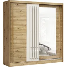 AVANTGARDE Szafa przesuwna 2-drzwiowa z lustrem 200 cm AV-6 Artisan / Lamele Kaszmir Podstawowe