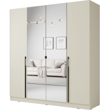 Szafa z lustrem DENVER 4-drzwiowa 200 cm DEN2 Cashmere Podstawowe
