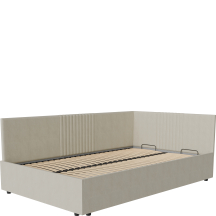 Łóżko tapicerowane LENA 120 x 200 ze stelażem i pojemnikiem Podstawowe (1)