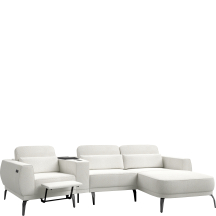 Narożnik z barkiem i podnóżkiem elektrycznym Prawy VELUMO Podstawowe