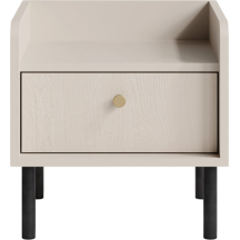 Stolik nocny z szufladą Beż Piaskowy GR15 GRANDE Podstawowe