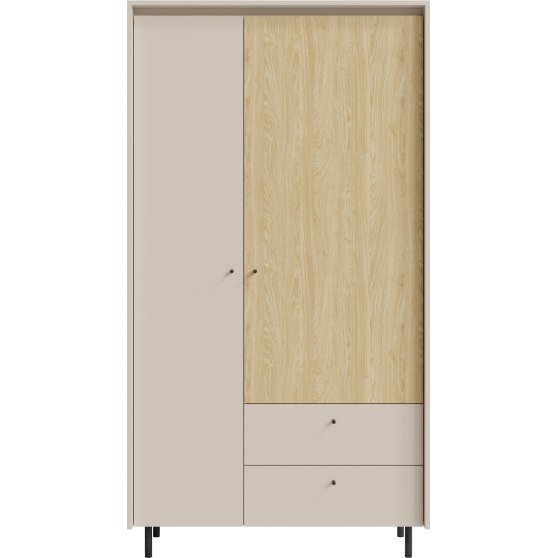 Szafa dwudrzwiowa Beż Piaskowy / Dąb Olejowany MA13 MALTA Podstawowe