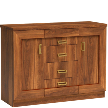 Komoda 120 cm 2 drzwi 4 szuflady Dąb Stuletni T-5 TADEUSZ DĄB STULETNI Podstawowe