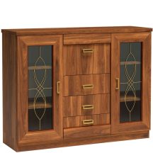 Kredens z witryną i szufladami Dąb Stuletni T-14 TADEUSZ DĄB STULETNI Podstawowe