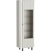 Wysoka witryna do salonu NV-4 Biel Alpejska NOVADO BIAŁY Podstawowe