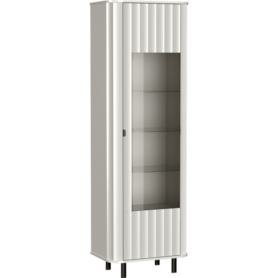 Wysoka witryna do salonu NV-4 Biel Alpejska NOVADO BIAŁY Podstawowe