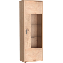 Wysoka witryna pojedyncza G-4 Dąb Cremona GRANDE Podstawowe