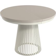 Stół GARDA okrągły rozkładany, podstawa kaszmir blat Clay Gray Podstawowe