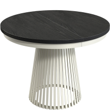 Stół GARDA okrągły rozkładany, podstawa kaszmir blat Czarne Drewno Podstawowe