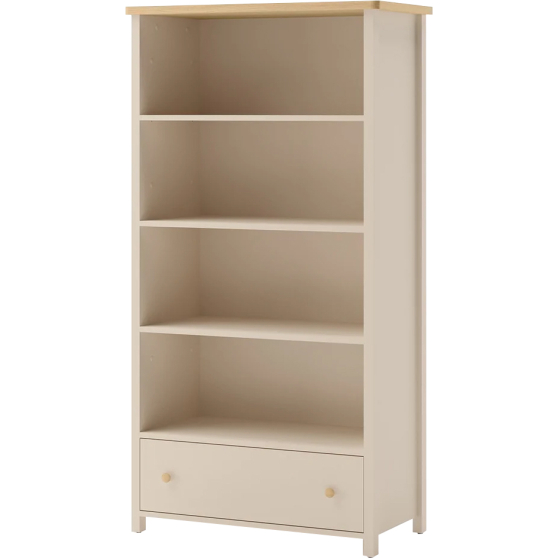 Regał na książki z szufladą SO-02 Beż Piaskowy STORY BEŻ Podstawowe