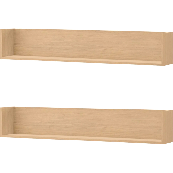 Półka ścienna na książki do pokoju nastolatka WO-10 Dąb 2szt WOOW Podstawowe