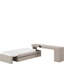 Zestaw mebli młodzieżowych z łóżkiem i biurkiem SET-02P WOOW Podstawowe