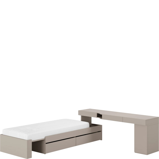 Zestaw mebli młodzieżowych z łóżkiem i biurkiem SET-02P WOOW Podstawowe