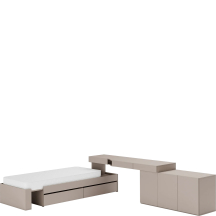 Zestaw mebli młodzieżowych z łóżkiem i biurkiem SET-01P WOOW Podstawowe