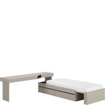 Zestaw mebli młodzieżowych z łóżkiem i biurkiem SET-03L WOOW Podstawowe