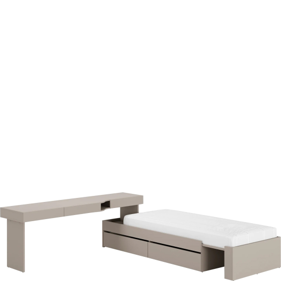 Zestaw mebli młodzieżowych z łóżkiem i biurkiem SET-03L WOOW Podstawowe