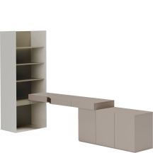 Biurko z regałem i komodą do pokoju nastolatka SET-08P Eukaliptus WOOW Podstawowe