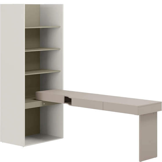 Biurko z regałem do pokoju nastolatka SET-10P Eukaliptus WOOW Podstawowe