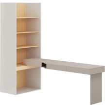 Biurko z regałem do pokoju nastolatka SET-10P Dąb WOOW Podstawowe