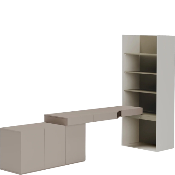 Biurko z regałem i komodą do pokoju nastolatka SET-08L Eukaliptus WOOW Podstawowe